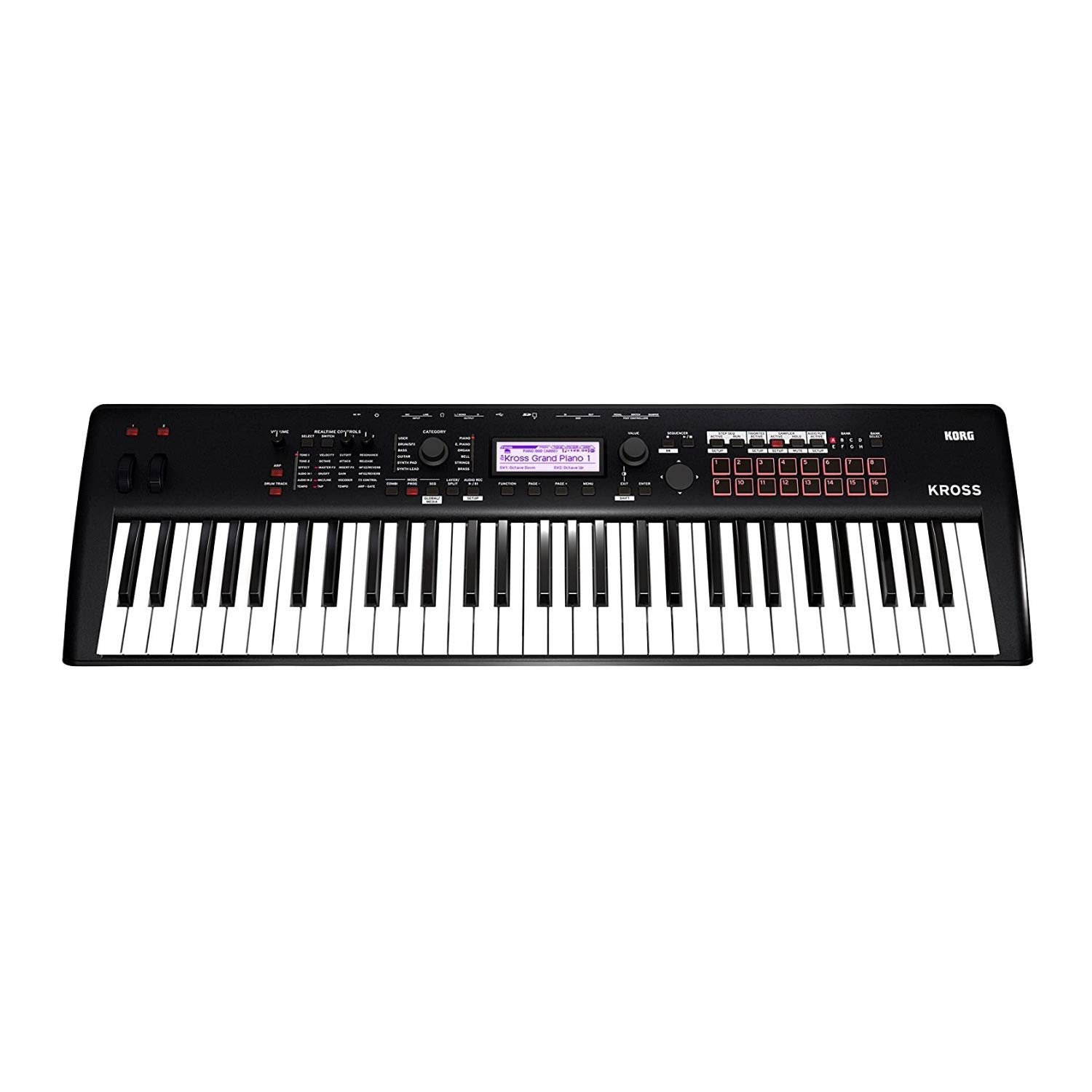 Korg Kross 2 61-Key Performance Synthesizer Workstation with Increased Sounds, Sampling and Trigger Pads