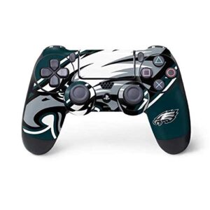 skinit decal gaming skin compatible with ps4 controller - officially licensed nfl philadelphia eagles large logo design