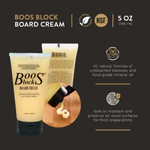 John Boos 2-Piece Boos Block Charcuterie Board and Wood Cutting Board Care and Maintenance Set, 16-Ounce Mystery Oil and 5-Ounce Board Cream