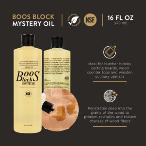 John Boos 2-Piece Boos Block Charcuterie Board and Wood Cutting Board Care and Maintenance Set, 16-Ounce Mystery Oil and 5-Ounce Board Cream