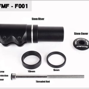 FOMTOR Bike Stem Riser,115mm MTB Handlebar Risers Bicycle Fork Stem Extender for 1-1/8" 28.6mm Fork Mountain Bike, BMX Road Bike