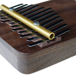 Zither Heaven Artisan Black Walnut 12 Note Thumb Piano with Black Walnut top made in the USA