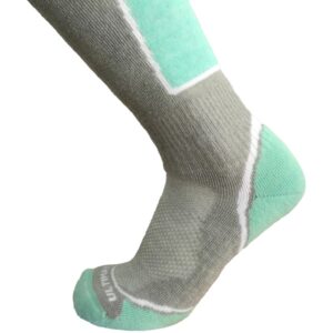 Ultimate Socks Womens Midweight Merino Wool Ski Snowboard Warm Socks Aqua Medium 7-9.5