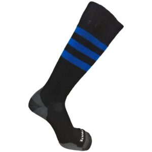 Ultimate Socks Mens Snowboard Ski Merino Wool Warm Socks Black/Blue Large 9-11.5