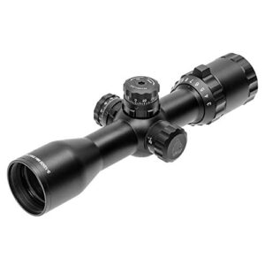 leapers utg 1" bugbuster 3-12x32 scope, side ao, mil-dot, qd rings (scp-m312aowq)