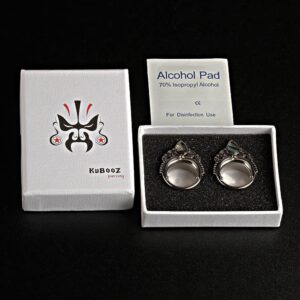 KUBOOZ(1 Pair) Popular Sea-shell Stainless-steel Ear Plugs Tunnels Gauges Stretcher Piercings,10 grams