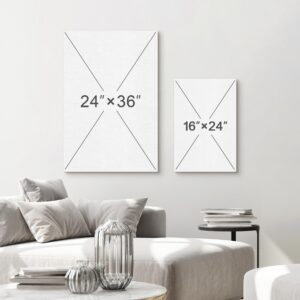 wall26 Canvas Print Wall Art Set Bown & White Faded Grunge Color Field Abstract Shapes Illustrations Modern Art Chic Colorful Multicolor Ultra for Living Room, Bedroom, Office - 16"x24"x3