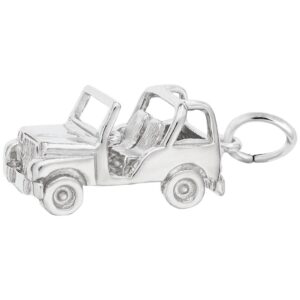 jeep charm in sterling silver, charms for bracelets and necklaces