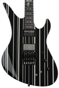 schecter synyster gates custom-s - black with silver stripes