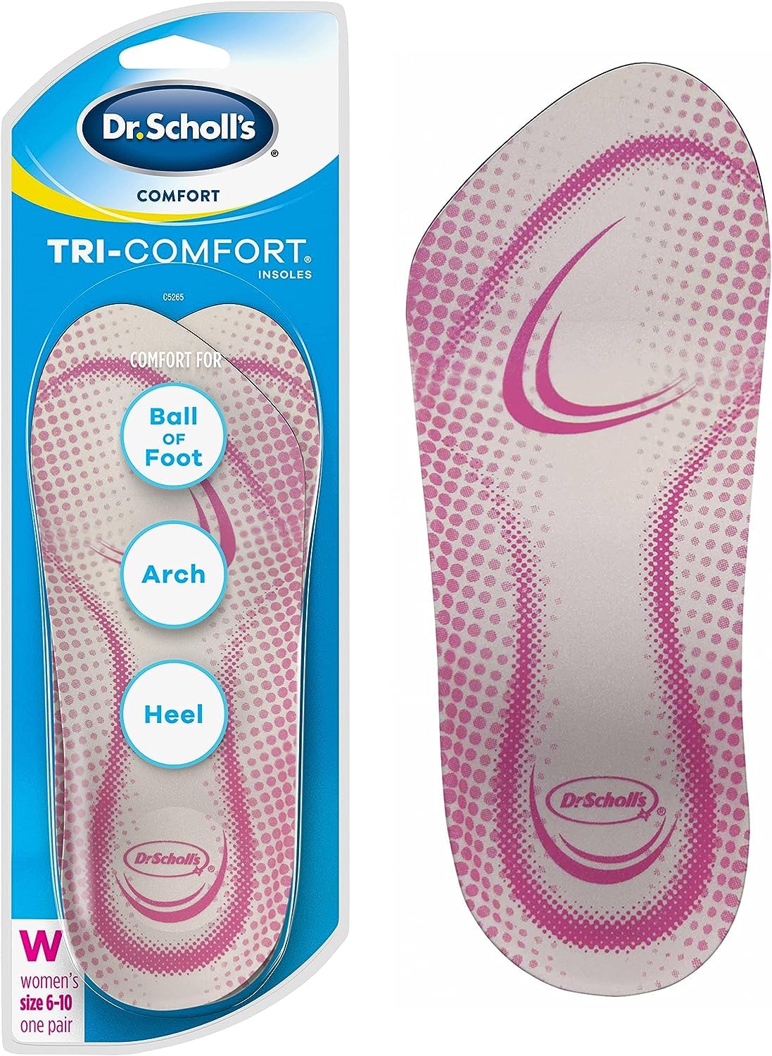 Dr. Scholls Tri-Comfort Insoles Womens (Size 6-10) (2 Pack)