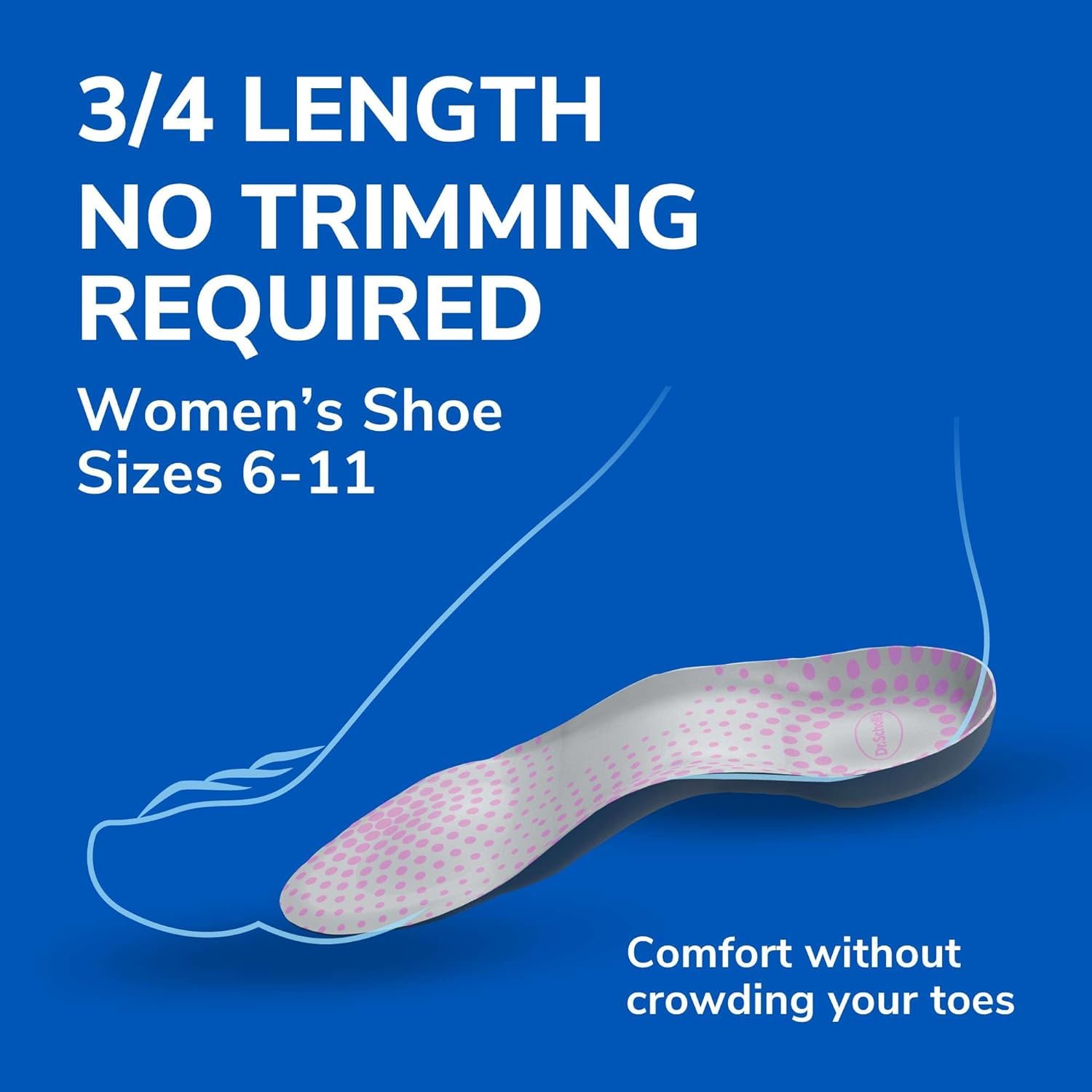 Dr. Scholls Tri-Comfort Insoles Womens (Size 6-10) (2 Pack)