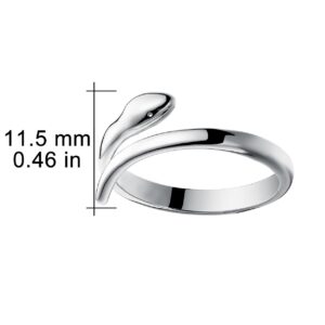 Jewever S925 Sterling Silver Original Snake Manual Lovers Open Ring Women Birthday Gift Jewelry