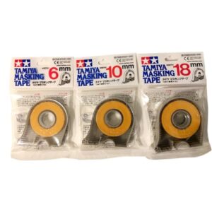 tamiya masking tape with dispensers 6mm & 10mm & 18mm set of 3 japan