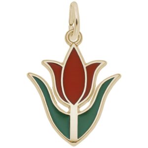 gold plated tulip charm