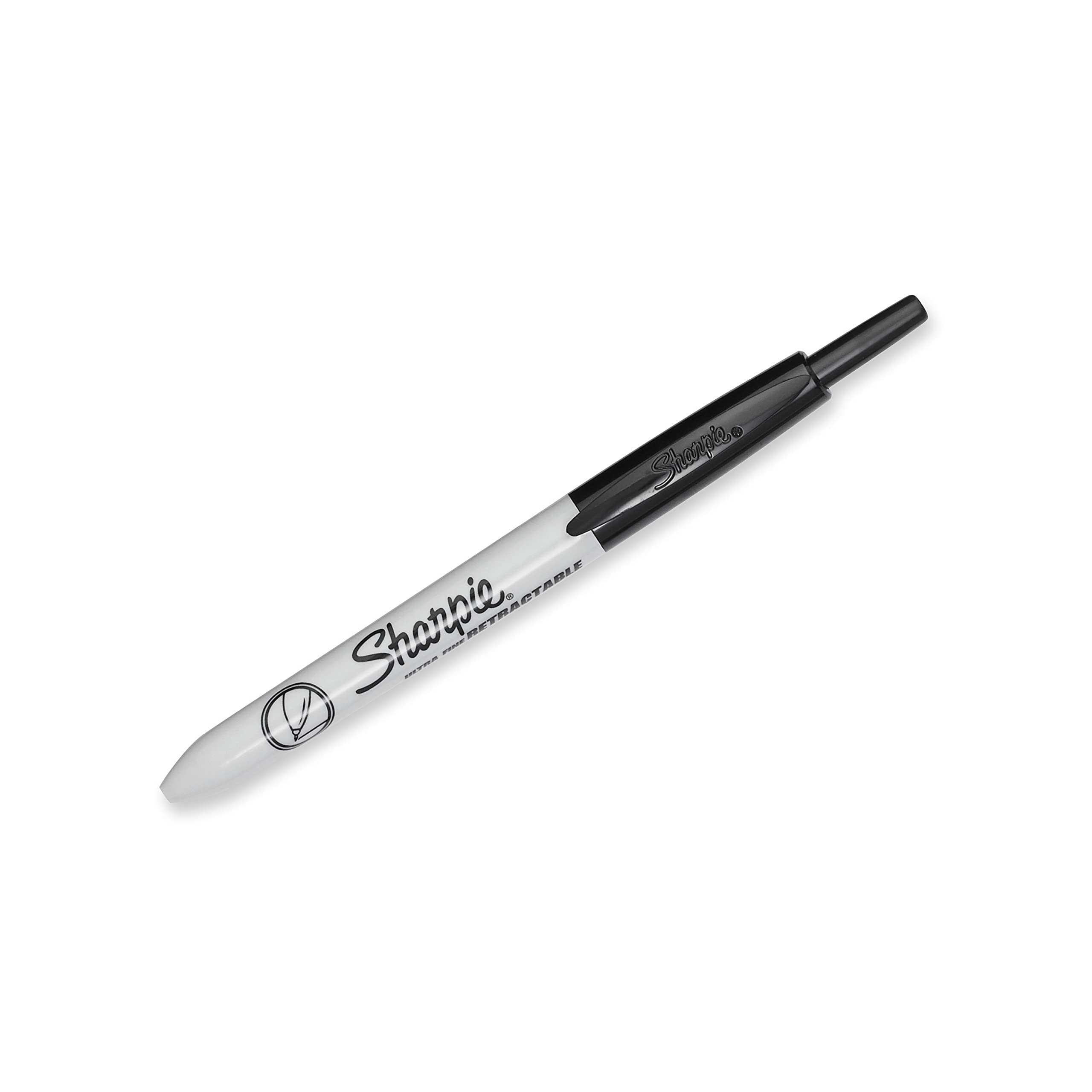 Sharpie Retractable Permanent Markers, Ultra Fine Point, Black, 12 Count