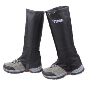 triwonder leg gaiters waterproof snow boot gators hiking gaiters men women for walking climbing hunting cycling backpacking lightweight rain shoe gaiters (1 pair) (black, l)