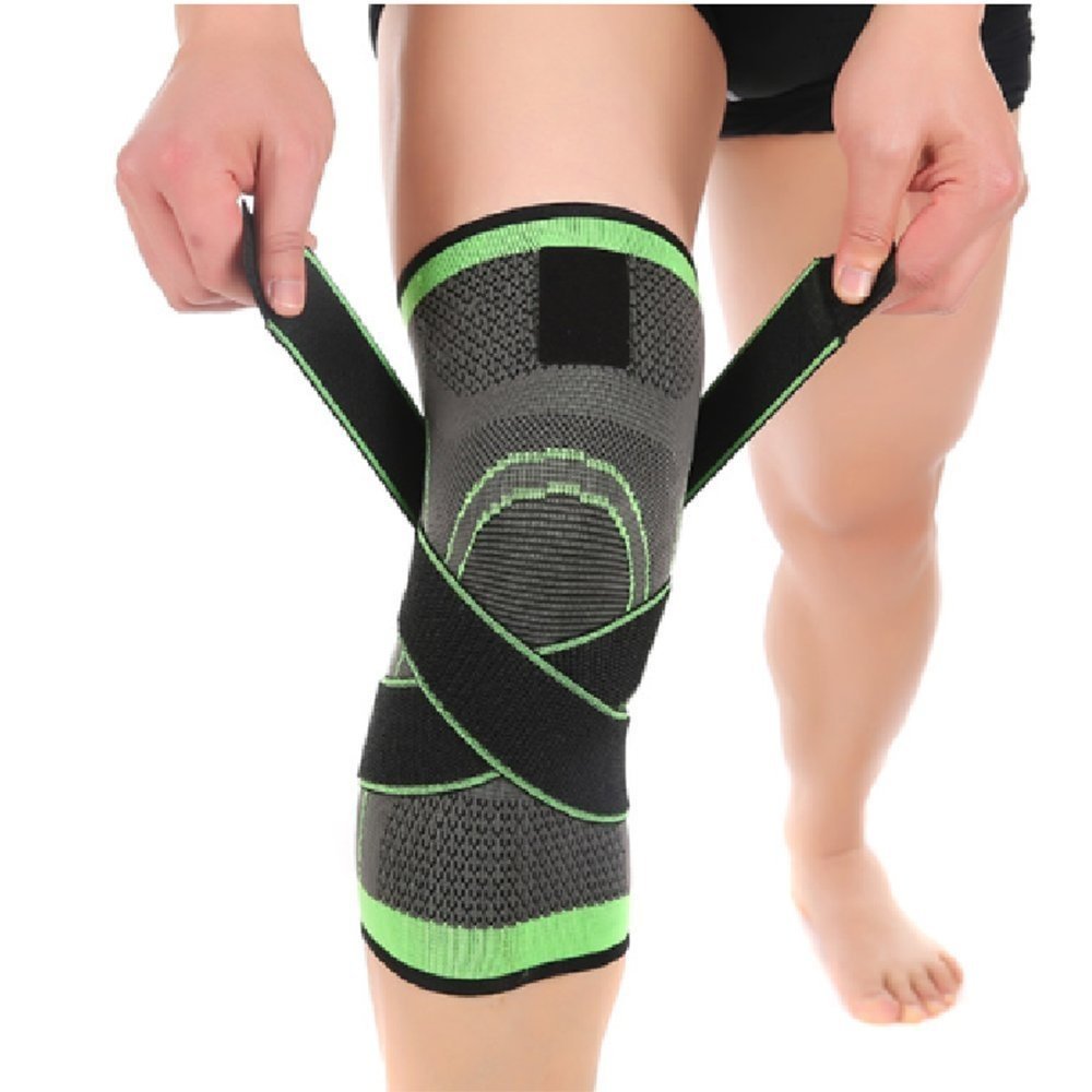 YJM Best Knee Brace for Meniscus Tear, 3D Weaving Knee Brace Breathable Sleeve Support for Running Jogging Sports