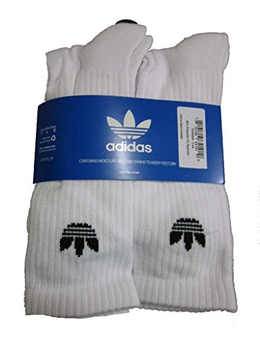 ADIDAS Originals 6 Pack Trefoil Crew Socks (White)