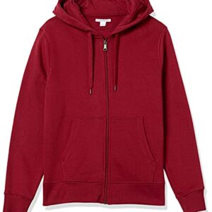 Amazon Essentials Men's Full-Zip Fleece Hoodie (Available in Big & Tall), Red, Large