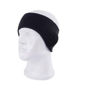 pinklife winter fleece ear warmer headband unisex stretch sports outdoor running ski headwear ear muffs hair band headwrap (black)