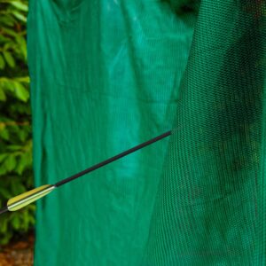 professional archery back stop netting - heavy duty reinforced nets in 5 sizes [green/white] (green, 6ft x 6ft)