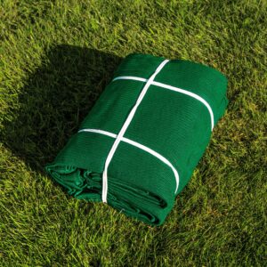 Professional Archery Back Stop Netting - Heavy Duty Reinforced Nets in 5 Sizes [Green/White] (Green, 6ft x 6ft)