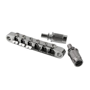 FLEOR Electric Guitar Tune-O-matic Bridge & Tailpiece with Studs Set Fit Gibson Epiphone Les Paul Guitar Part, Chrome