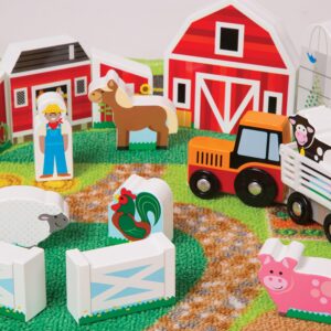 Melissa & Doug Deluxe Activity Road Rug Play Set with 49 Wooden Vehicles and Play Pieces