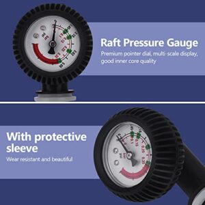 VGEBY Raft Pressure Gauge, Air Pressure Gauge 0-5.08 PSI Barometer for Kayaking Inflatable Boat Board Raft Inflatable Boat Pressure Gauge Air Presskayak