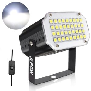 jlpow mini white strobe light,super bright 36 led strobe lights for party sound activated strobe lights,best for parties club disco ktv bar halloween xmas show (no remote)