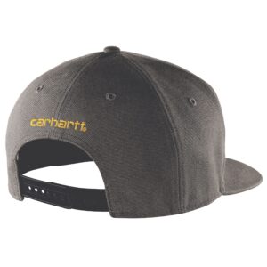 Carhartt Men's Firm Duck Flat Brim Cap, Gravel, OFA