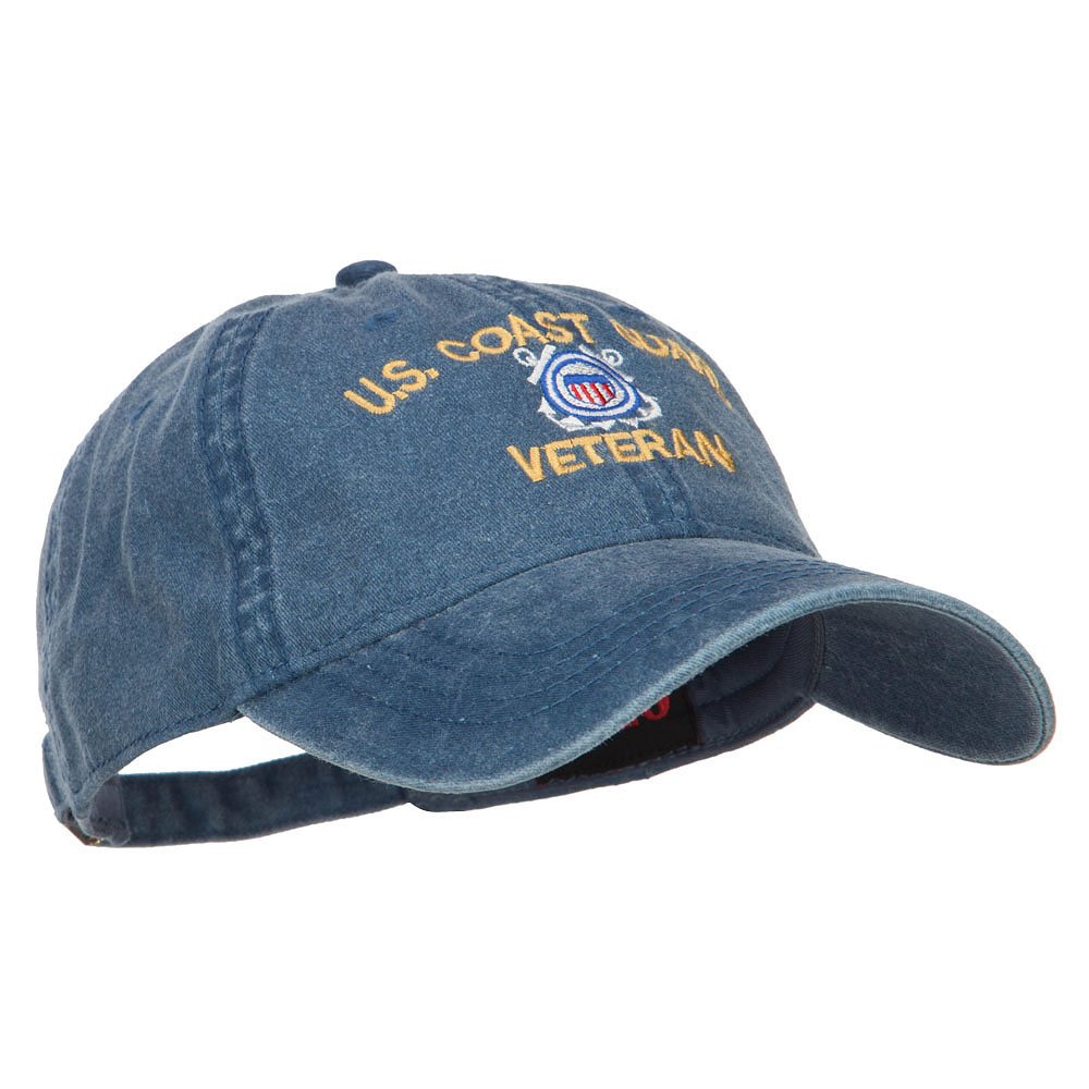 US Coast Guard Veteran Embroidered Washed Cap - Navy OSFM