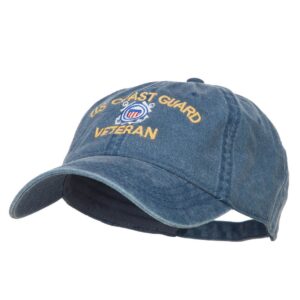 US Coast Guard Veteran Embroidered Washed Cap - Navy OSFM