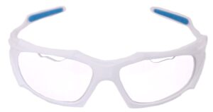 python full framed (clear lense/white frame) racquetball eye protection (pickleball, squash) (eyewear, goggle, eyeguard)