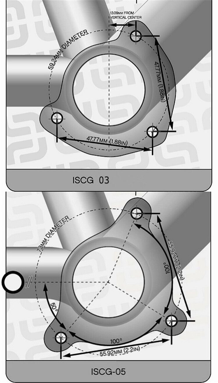 Fouriers MTB Enduro Downhill Chain Guide Bash Guard Retention Device 32-38T (Black, ISCG-05)