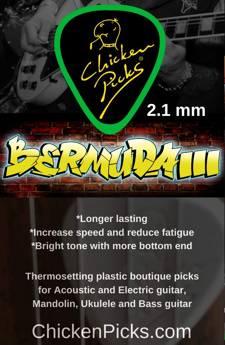 ChickenPicks guitar picks 2 x ChickenPicks Bermuda III 2.1 mm