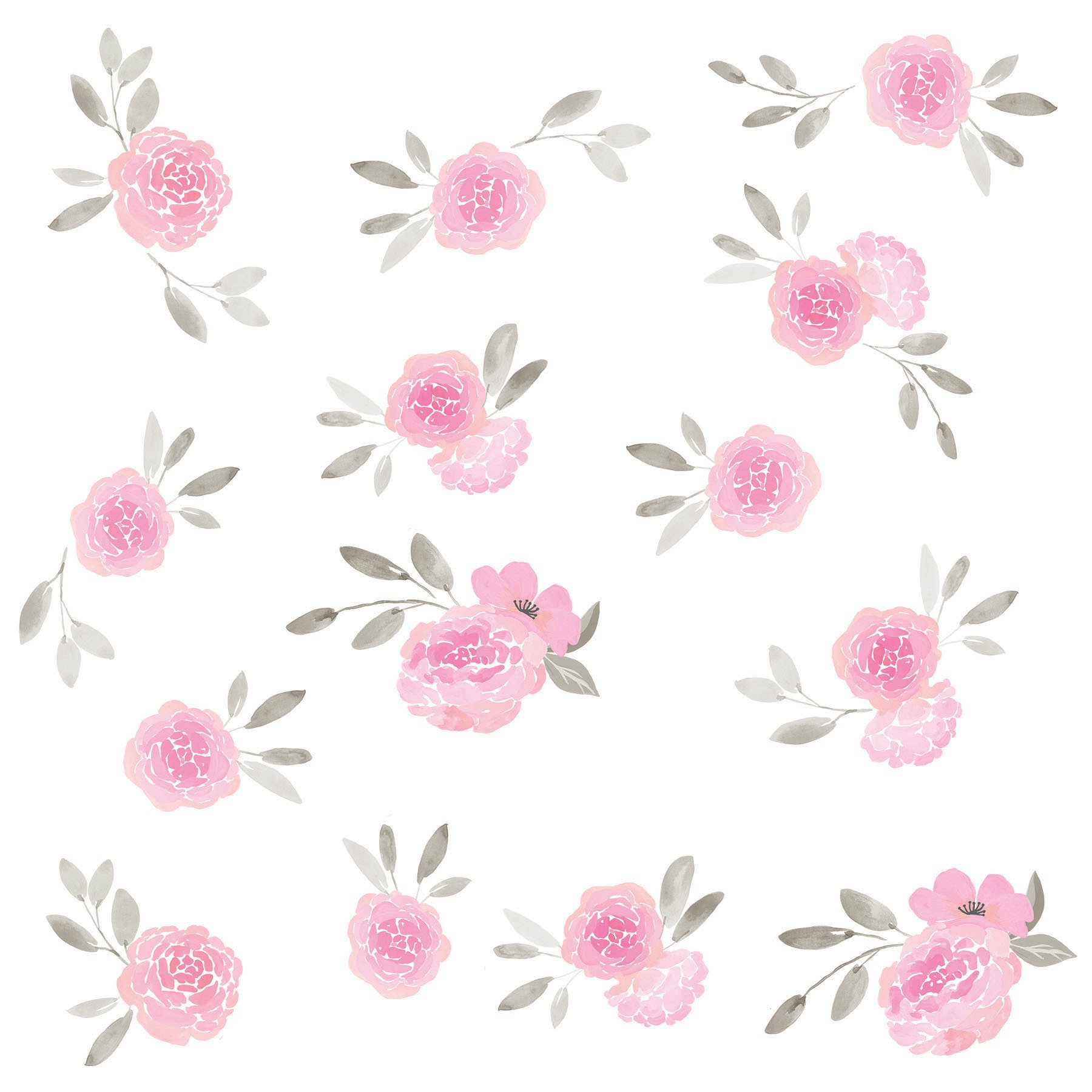 Wall Pops WPK2458 May Flowers Wall Art Kit, Pink