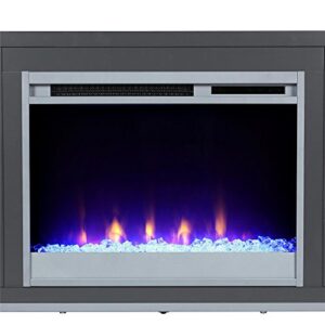 Ameriwood Home Lumina Fireplace Stand, TVs up to 70", Graphite Gray