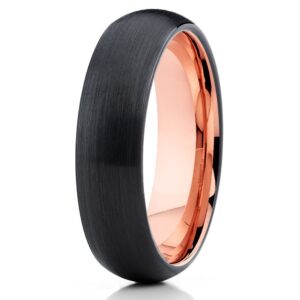 Silly Kings 5mm Rose Gold Tungsten Carbide Wedding Ring Dome Shape Unisex Comfort Fit Band (5)