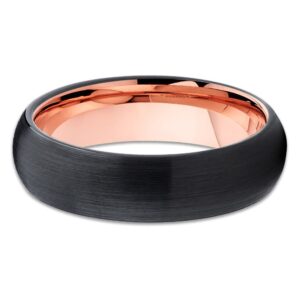 Silly Kings 5mm Rose Gold Tungsten Carbide Wedding Ring Dome Shape Unisex Comfort Fit Band (5)