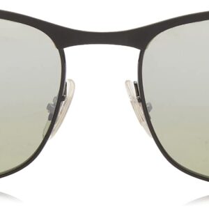 Ray-Ban Men's RB8319CH Chromance Square Sunglasses, Matte Black On Black/Polarized Grey Mirrored Silver, 60 mm