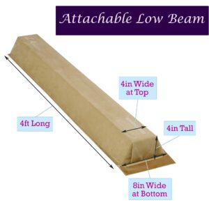 Z Athletic Attachable Foam 4ft Floor Balance Beam Multiple Colors and Counts, Tan, Two Count