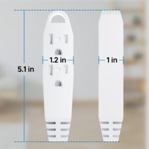 50-Feet 3 Outlet Extension Cord, Kasonic UL Listed, 16/3 SJTW 3-Wire Grounded, 13 Amp 125 V 1625 Watts, Multi-Outlet Indoor/Outdoor Use, White