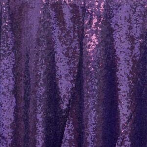 Tableclothsfactory Luxury Collection Duchess Sequin Rectangle Tablecloth 90 x 156 - Purple