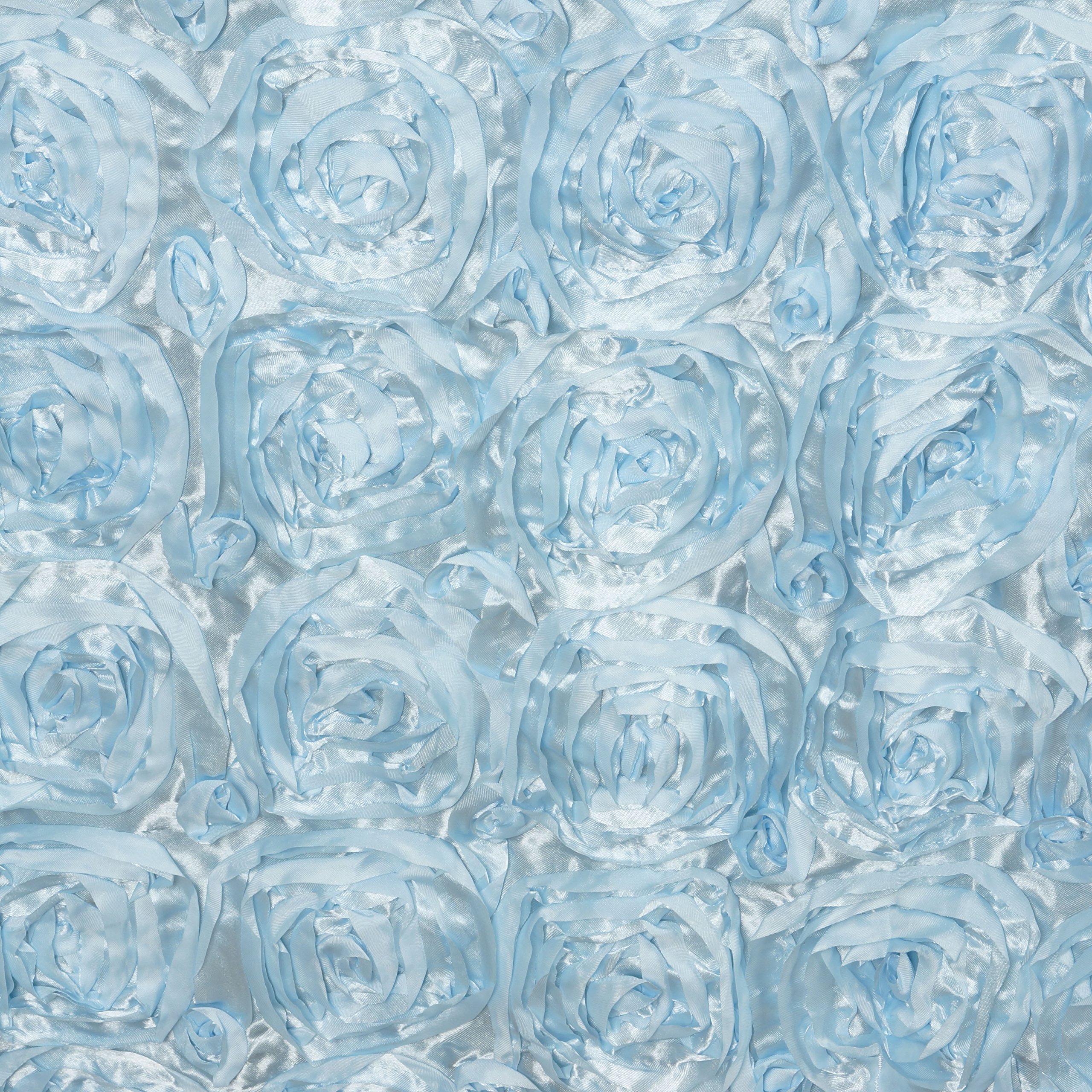 Tableclothsfactory Rosette/Rose Pattern Rectangle Tablecloth 90x132 - Light Blue Tablecloth