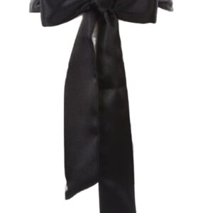 Wedding Sash Bridal Belts Simple Classic Silk Ribbon Sash, Black, Size One Size