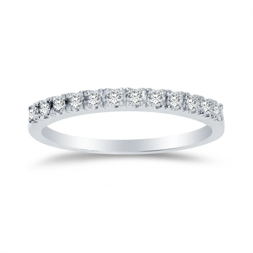 Sonia Jewels Size - 9-14k White Gold Round Wide 3 Row Pave Set Bridal Engagement Ring & Wedding Band CZ Cubic Zirconia (2.50cttw., 1.0ct. Center)