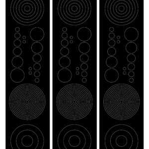 Perfect Strike Archery Circles and Dots Decals for Scope Lenses. Great for Practice or Competition. Perfect Strike Adhesive Backed Vinyl Decals. (Black)