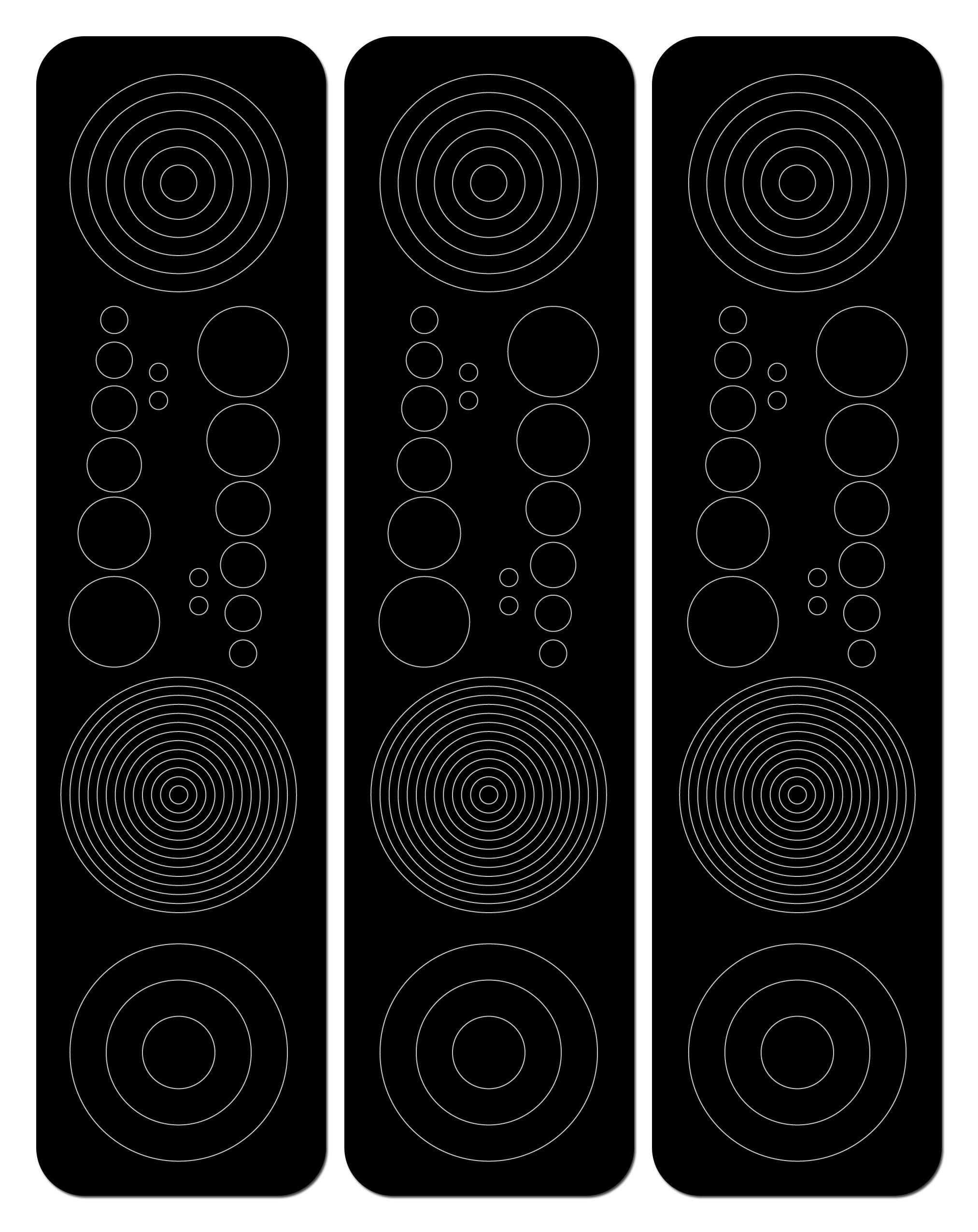 Perfect Strike Archery Circles and Dots Decals for Scope Lenses. Great for Practice or Competition. Perfect Strike Adhesive Backed Vinyl Decals. (Black)