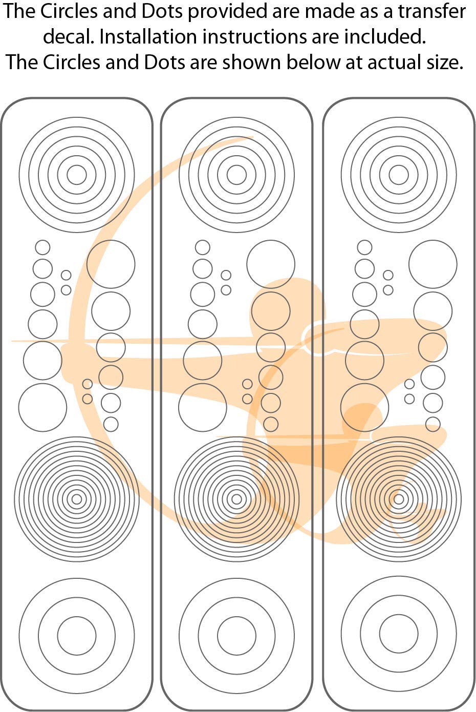 Perfect Strike Archery Circles and Dots Decals for Scope Lenses. Great for Practice or Competition. Perfect Strike Adhesive Backed Vinyl Decals. (Black)